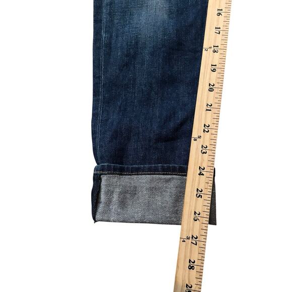 Rag & Bone Dre Snoqualmie Wash Mid Rise Jeans 30 Dark Blue Denim Roll Cuff NWOT - Picture 9 of 10